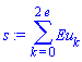 sum(Eu[k], k = 0 .. 2*e)
