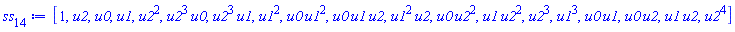 [1, u2, u0, u1, u2^2, u2^3*u0, u2^3*u1, u1^2, u0*u1^2, u0*u1*u2, u1^2*u2, u0*u2^2, u1*u2^2, u2^3, u1^3, u0*u1, u0*u2, u1*u2, u2^4]