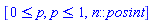 [0 <= p, p <= 1, n::posint]