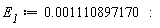 E__1 := 0.1110897170e-2: