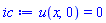 u(x, 0) = 0