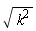 sqrt(k^2)