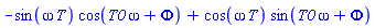 -sin(omega*T)*cos(T0*omega+Phi)+cos(omega*T)*sin(T0*omega+Phi)