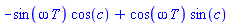 -sin(omega*T)*cos(c)+cos(omega*T)*sin(c)