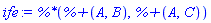 `%*`(`%+`(A, B), `%+`(A, C))