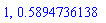 1, .5894736138