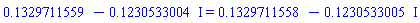 .1329711559-.1230533004*I = .1329711558-.1230533005*I