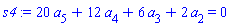 20*a[5]+12*a[4]+6*a[3]+2*a[2] = 0