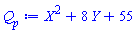 X^2+8*Y+55