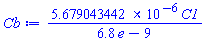 0.5679043442e-5*C1/(6.8*e-9)