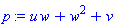 u*w+w^2+v