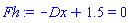 -Dx+1.5 = 0