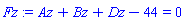 Az+Bz+Dz-44 = 0