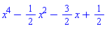 x^4-(1/2)*x^2-(3/2)*x+1/2