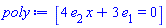 [4*e[2]*x+3*e[1] = 0]