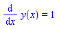 diff(y(x), x) = 1
