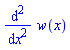 diff(diff(w(x), x), x)