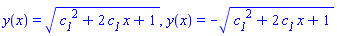 y(x) = (c__1^2+2*c__1*x+1)^(1/2), y(x) = -(c__1^2+2*c__1*x+1)^(1/2)