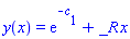 y(x) = exp(-c[1])+_R*x
