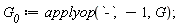 G__0 := applyop(`-`, -1, G)