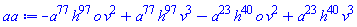 -a^77*h^97*o*v^2+a^77*h^97*v^3-a^23*h^40*o*v^2+a^23*h^40*v^3
