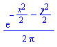 (1/2)*exp(-(1/2)*x^2-(1/2)*y^2)/Pi