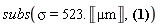 subs(sigma = 523.*Unit('`&mu;m`'), P(x, y) = (1/2)*exp(-(1/2)*(x^2+y^2)/sigma^2)/(Pi*sigma^2))