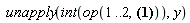 unapply(int(op(1 .. 2, Int(22.89730452*exp(-3373250.126*x^2)*2^(1/2)*(erf(1298.701299*2^(1/2)*((0.2500000000e-6-x^2)^(1/2)+(1/40)*y-0.1540000000e-2))+erf(1298.701299*2^(1/2)*((0.2500000000e-6-x^2)^(1/2)-(1/40)*y+0.1540000000e-2))), x = -0.5000000000e-3 .. 0.5000000000e-3, method = _d01ajc))), y)