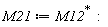 M21 := LinearAlgebra:-HermitianTranspose(M12):