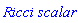 `Ricci scalar`