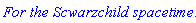 `For the Scwarzchild spacetime:`