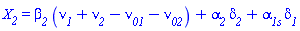X__2 = beta__2*(nu__1+nu__2-nu__01-nu__02)+alpha__2*delta__2+alpha__1s*delta__1