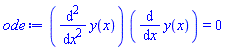 (diff(diff(y(x), x), x))*(diff(y(x), x)) = 0