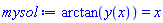 arctan(y(x)) = x