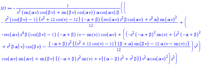 -(-(1/12)*z^2*(cos(beta*v)-1)*(v^2+12*cos(v)-12)*(-alpha+beta)*(sec(alpha*v)*z^2*beta*cos(alpha*v)+v^2*alpha)*sin(alpha*v)^2+(-sec(alpha*v)*z^4*beta*(cos(beta*v)-1)*(-alpha+beta)*(v-sin(v))*cos(alpha*v)+((-z^2*(-alpha+beta)^2*sin(v)+(z^2*(-alpha+beta)^2+v^2*beta*alpha)*v)*cos(beta*v)-(1/12)*(-alpha+beta)*z^2*((v^2+12*cos(v)-12)*(beta+alpha)*sin(beta*v)-12*alpha*(v-sin(v))))*v^2)*cos(alpha*v)*sin(alpha*v)+sin(beta*v)*((-alpha+beta)*z^2*sin(v)+v*((alpha-beta)*z^2+v^2*beta))*v^2*alpha*cos(alpha*v)^2)*z^2/(v^5*(sin(alpha*v)*cos(beta*v)+sin(beta*v)*cos(alpha*v))*alpha*cos(alpha*v)*beta)