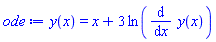 y(x) = x+3*ln(diff(y(x), x))