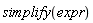 simplify(expr)