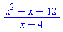 (x^2-x-12)/(x-4)