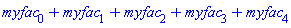 myfac[0]+myfac[1]+myfac[2]+myfac[3]+myfac[4]