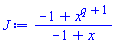 (-1+x^(q+1))/(-1+x)