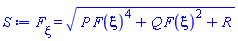 diff(F(xi), xi) = (P*F(xi)^4+Q*F(xi)^2+R)^(1/2)
