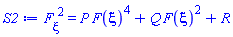 (diff(F(xi), xi))^2 = P*F(xi)^4+Q*F(xi)^2+R