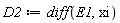 D2 := diff(E1, xi)