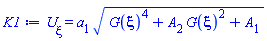 diff(U(xi), xi) = a[1]*(G(xi)^4+A[2]*G(xi)^2+A[1])^(1/2)