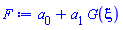 a[0]+a[1]*G(xi)