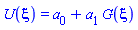 U(xi) = a[0]+a[1]*G(xi)