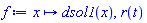 proc (x) options operator, arrow; dsol1(x) end proc, r(t)