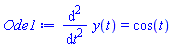 diff(diff(y(t), t), t) = cos(t)