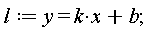 l := y = k*x+b