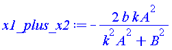 -2*b*k*A^2/(A^2*k^2+B^2)